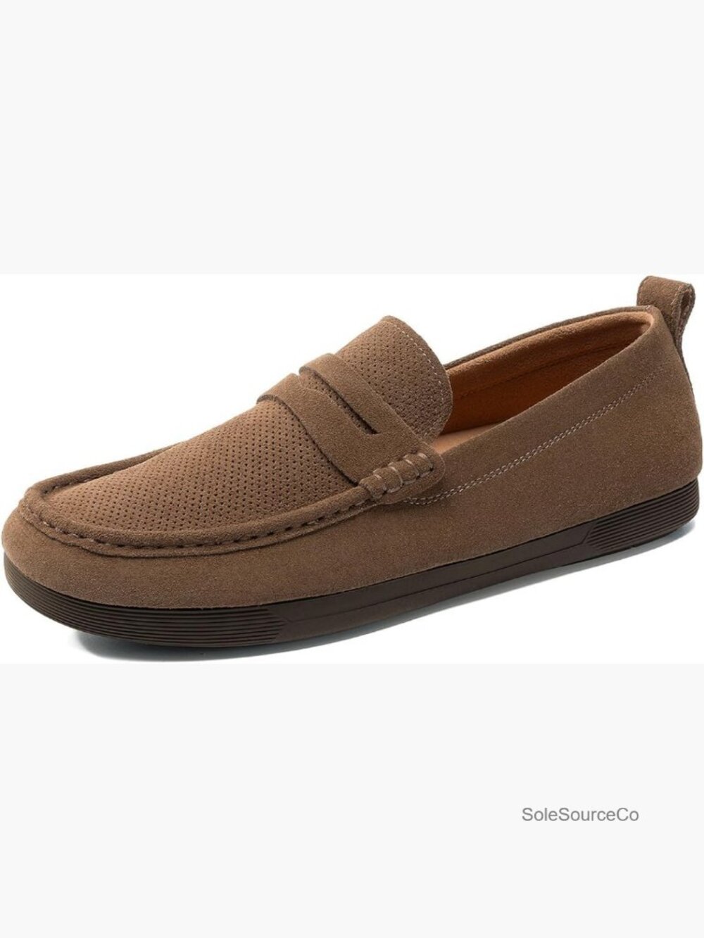 Men's Suede Leather Penny Loafers Slip-On Driving Shoes